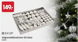 Jula Ekvip julgransdekorationer erbjuda