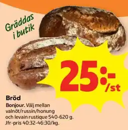 Coop Forum Bröd Bonjour erbjuda