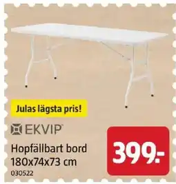 Jula Ekvip hopfällbart bord erbjuda