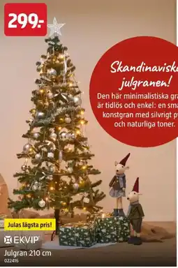 Jula Ekvip julgran 210 cm erbjuda