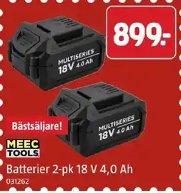 Jula MeeC Tools Batterier 2-pk 18 V 4,0 Ah erbjuda