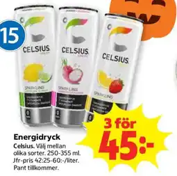 Coop Forum Celsius energidryck erbjuda