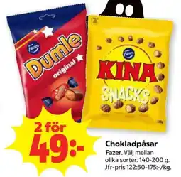 Coop Forum Fazer chokladpåsar erbjuda