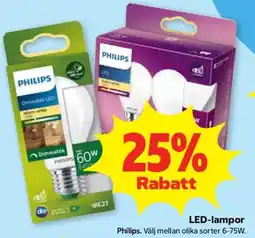 Coop Forum Philips led-lampor erbjuda
