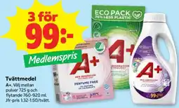 Coop Forum A+ tvättmedel erbjuda