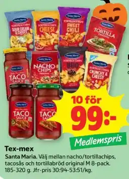 Coop Forum Santa Maria tex-mex erbjuda