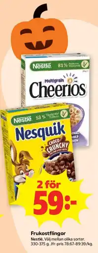 Coop Forum Nestlé frukostflingor erbjuda