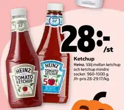 Coop Forum Heinz ketchup erbjuda