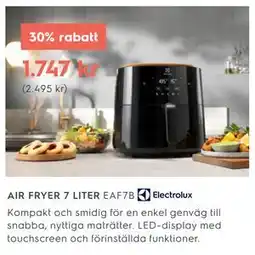 Electrolux Home AIR FRYER 7 LITER erbjuda