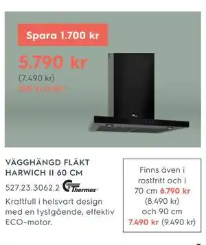 VÄGGHÄNGD FLÄKT HARWICH II 60 CM