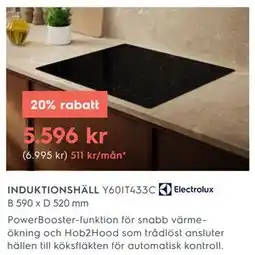 Electrolux Home INDUKTIONSHÄLL Y60IT433C erbjuda