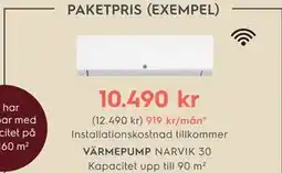 Electrolux Home VÄRMEPUMP NARVIK 30 erbjuda
