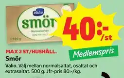 Stora Coop Smör, Medlemspris erbjuda
