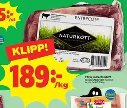 Stora Coop Färsk entrecôte/biff erbjuda