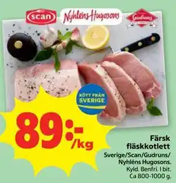Stora Coop Färsk fläskkotlett erbjuda