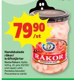 Stora Coop Handskalade räkor/ kräftstjärtar erbjuda