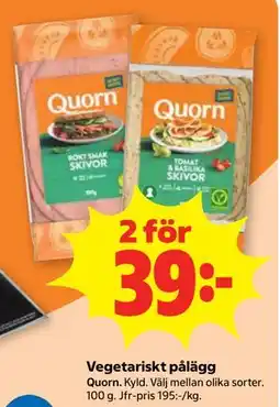 Stora Coop Vegetariskt pålägg erbjuda