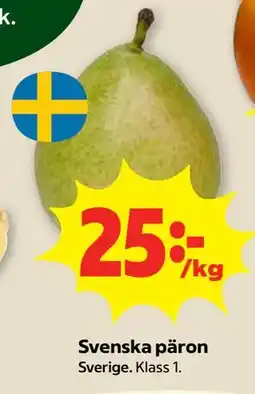 Stora Coop Svenska päron erbjuda