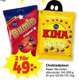 Stora Coop Chokladpåsar erbjuda