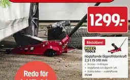 Jula Höglyftande lågprofildomkraft 2,5 t 75-510 mm erbjuda