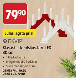 Jula Klassisk adventsljusstake LED 30 cm erbjuda