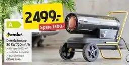 Jula Dieselvärmare 30 kW 720 m³/h erbjuda
