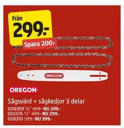 Jula Sågsvärd + sågkedjor 3 delar erbjuda
