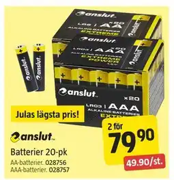 Jula Batterier 20-pk erbjuda