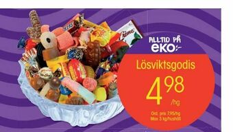EKO Lösviktsgodis erbjuda