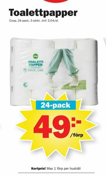 Pekås Toalettpapper erbjuda