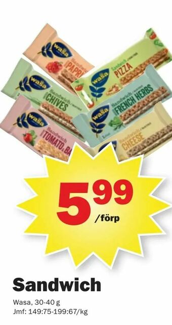 Pekås Sandwich erbjuda