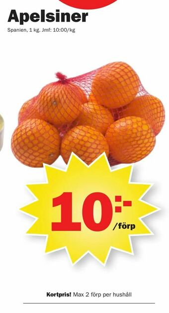 Pekås Apelsiner erbjuda