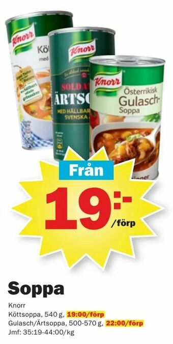 Pekås Soppa erbjuda