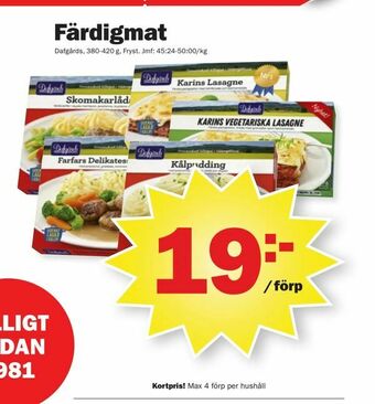 Pekås Färdigmat erbjuda