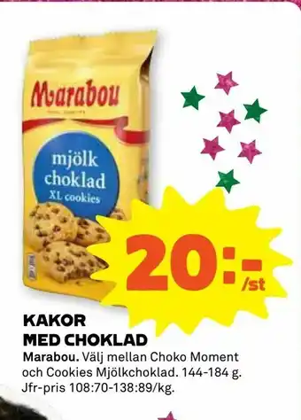 Kakor med choklad
