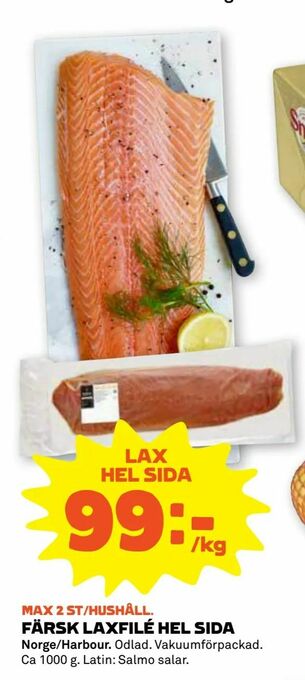 Stora Coop FÄRSK LAXFILÉ HEL SIDA. erbjuda