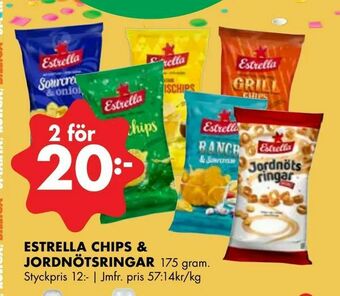 ÖoB Estrella chips & jordnötsringar erbjuda