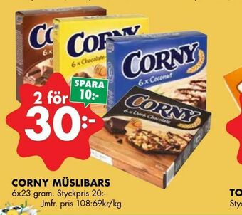ÖoB Corny müslibars erbjuda