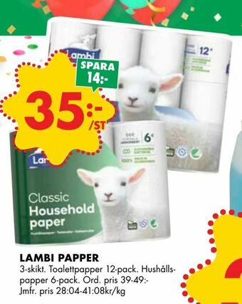 ÖoB Lambi papper erbjuda