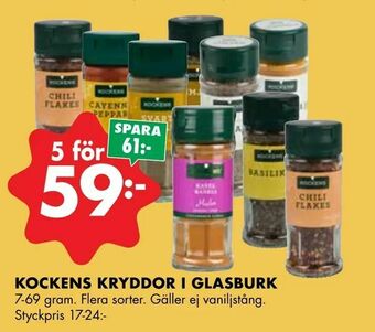 ÖoB Kockens kryddor i glasburk erbjuda