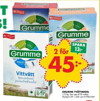 ÖoB Grumme tvättmedel erbjuda