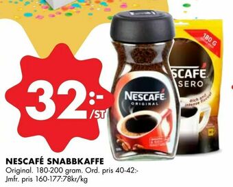 ÖoB Nescafé snabbkaffe erbjuda