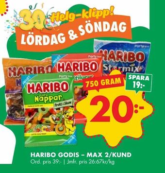 ÖoB HARIBO GODIS erbjuda