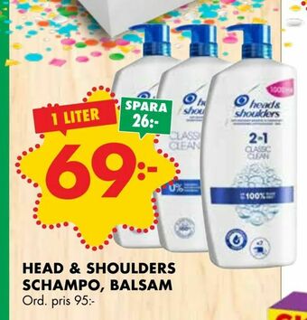 ÖoB Head & shoulders schampo, balsam erbjuda