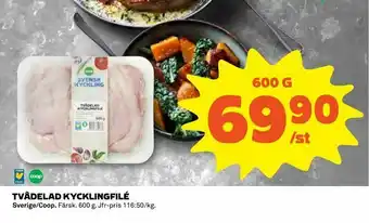 Coop Konsum Tvådelad kycklingfilé erbjuda