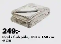 Biltema Pläd i fuskpäls erbjuda