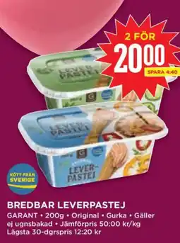 Willys Garant leverpastej erbjuda