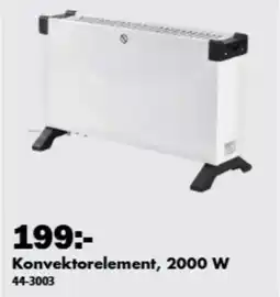 Biltema Konvektorelement, 2000 W erbjuda