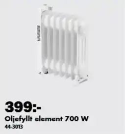 Biltema Oljefyllt element 700 W erbjuda
