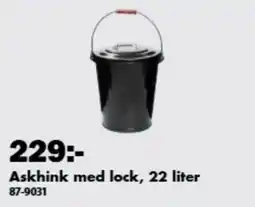 Biltema Askhink med lock erbjuda